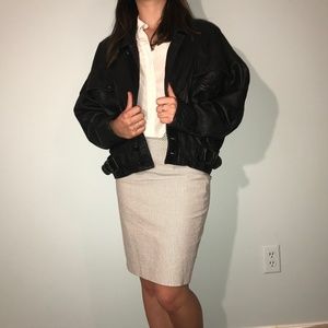 Vintage Vera Pelle Leather Bomber Jacket